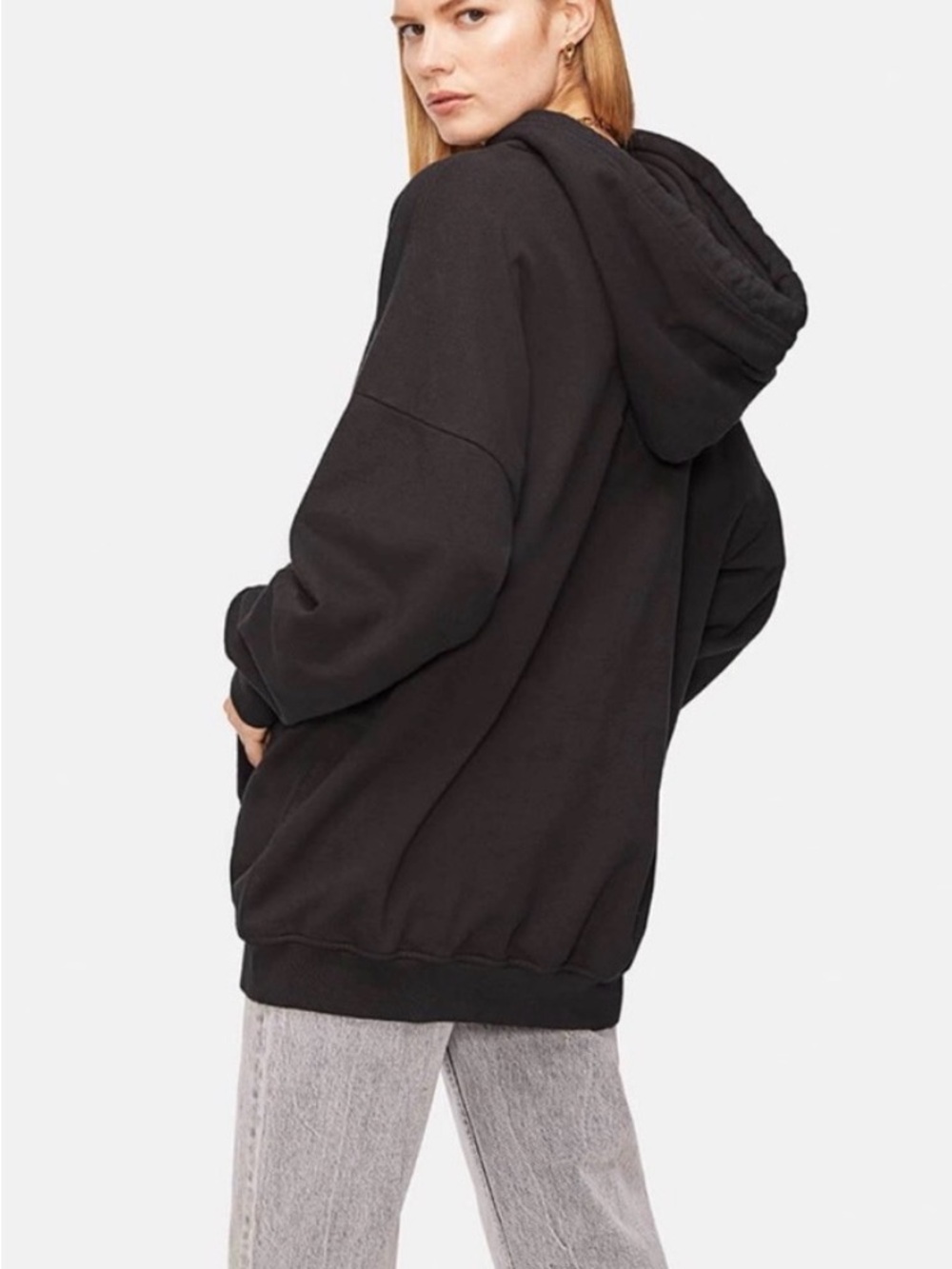 ANINE BING Black Oversized Lottie Graphic Logo Hoodie - Size XS EUC - Picture 4 of 12